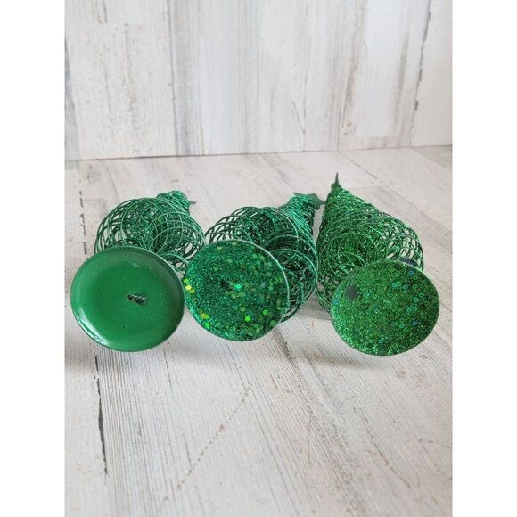 Glitter green star pine tree xmas Home decor metal - Picture 8 of 9